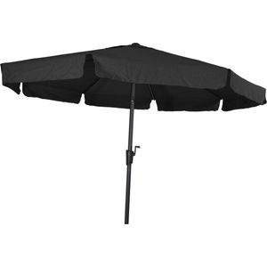 Libra parasol met volant zwart 3 m