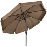 Lesli Living Libra parasol met volant taupe 3 m