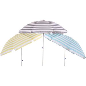 Strandparasol Libra Stripe- 2 Meter. 6 Stuks In de Mix