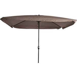 Libra parasol met volant taupe 3x2 m