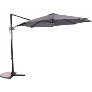 Zweefparasol Libra Grijs Ø300 cm - inclusief kruisvoet & hoes