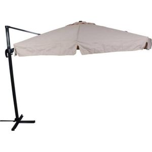 Lesli Living Virgo zweefparasol met volant ecru 3.5 m