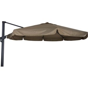 Zweefparasol Virgo Taupe Ø350 cm - inclusief kruisvoet