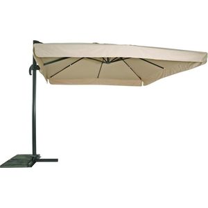 Zweefparasol Virgo Ecru 300 x 300 cm - inclusief kruisvoet