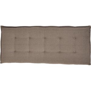 Bankkussen Taupe- Lengte 120 Cm- Breedte 47 Cm- Dikte 6 cm