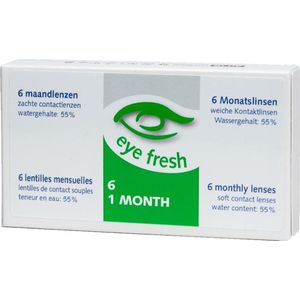 Eye Fresh zachte maandlenzen -1.00 - 6 stuks - Contactlenzen