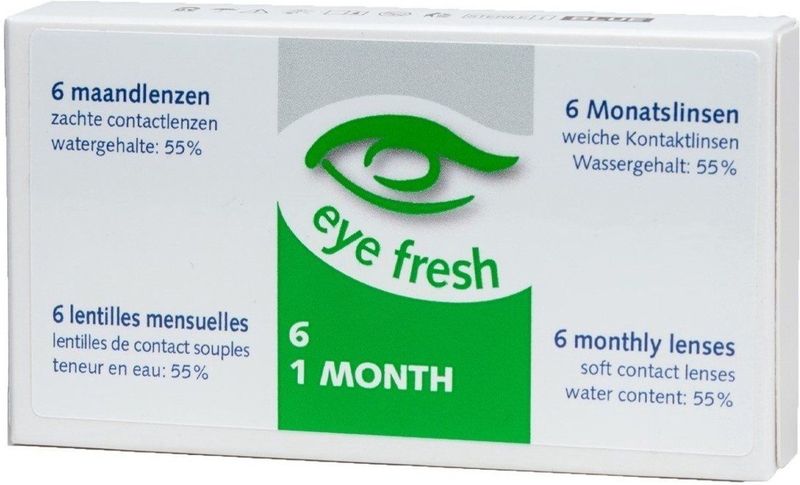 Eye Fresh zachte maandlenzen -3.75 - 6 stuks - Contactlenzen