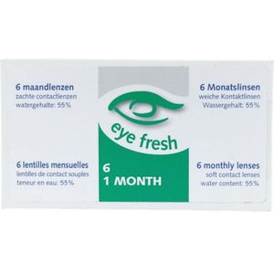 Eye Fresh zachte maandlenzen -4.00 - 6 stuks - Contactlenzen