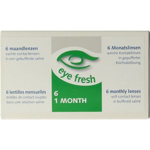 Eye Fresh zachte maandlenzen -4.50 - 6 stuks - Contactlenzen
