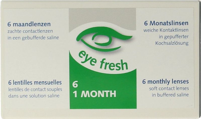 Eye Fresh zachte maandlenzen -4.50 - 6 stuks - Contactlenzen