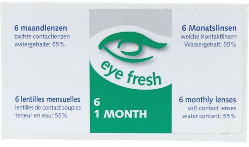 Eye Fresh zachte maandlenzen -5.75 - 6 stuks - Contactlenzen