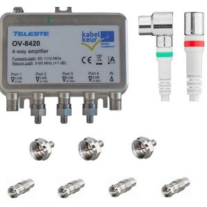 Teleste OV-8420 1218 MHz antenneversterker met installatiepakket