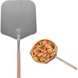 Nonna pizzaschep RVS 79x30,5 cm - Pizzaspatel voor BBQ of oven - Extra lang & vierkant