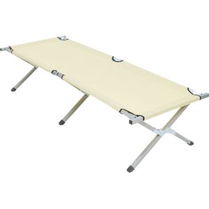 NordFalk veldbed XXL 200 x 71 cm - Campingbed | Stretcher | Kampeerbed - Extra stevig aluminium - Kaki