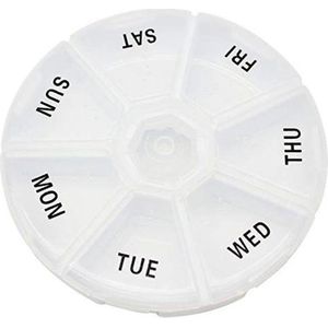 Pillendoos / medicijndoos voor onderweg - 7 dagen - transparant