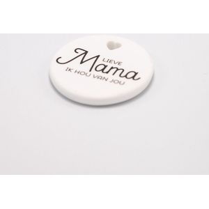 Geluksteentje van keramiek Mama, cadeau idee Moederdag, verjaardag Mama, Valentijnsdag