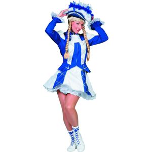 Tanzmariechen Funkenmarie Garde Damenkostüm blau-weiß - Damen 48 blau-weiß | Karneval & Fasching | Kostüme.com