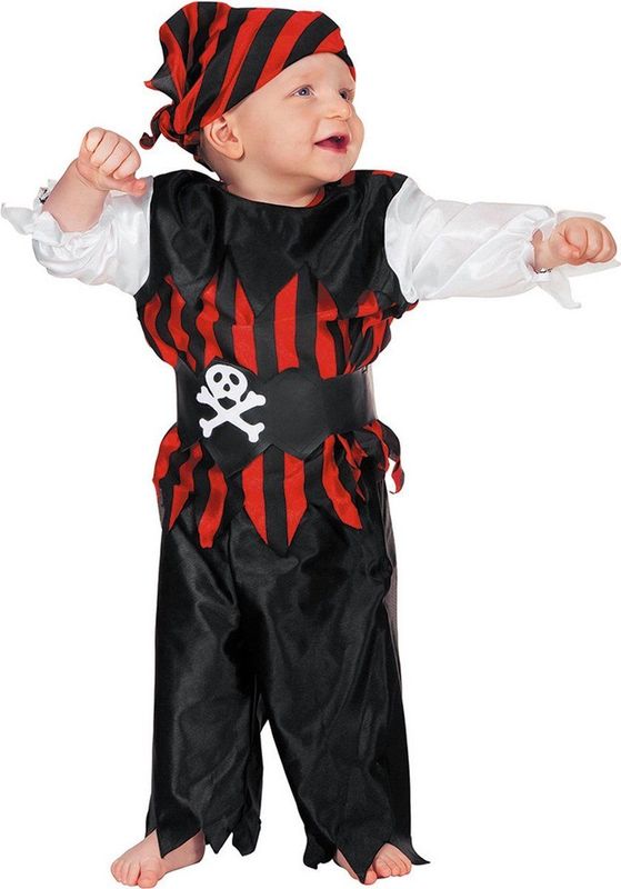 Piraten Kostuum Rood Zwart Baby