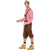 Bruine Lederhose Heren Lang