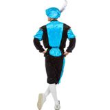 Budget Piet kostuum zwart/aqua voor volwassenen