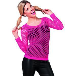 Visnet Shirt Lange Mouwen - Roze