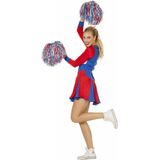 Wilbers & Wilbers Cheerleader Kostuum Cheerleader Go Go Go Vrouw Blauw, Rood Carnavalskleding Verkleedkleding