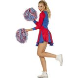 Wilbers & Wilbers Cheerleader Kostuum Cheerleader Go Go Go Vrouw Blauw, Rood Carnavalskleding Verkleedkleding