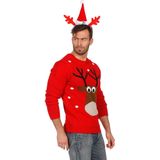 Feestbeest.nl - Kersttrui - Rood - Materiaal: 100% Katoen