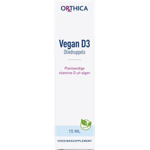 Orthica - Vegan D3 Oliedruppels - Vitaminen - 15 ml - Plantaardige Vitamine D3