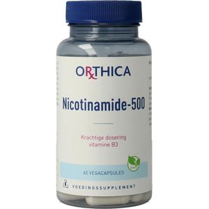 Orthica Nicotinamide-500 - 60 vegicaps - Vitamine B3 preparaat
