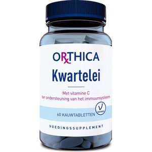 Orthica - Kwartelei - Kauwtabletten - Sinaasappel - 60 Stuks
