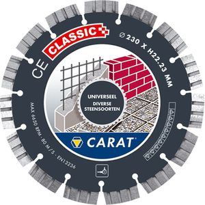 Carat CEC1253000 Diamantzaagblad Voor Droogzagen - 125 X 22,23mm - Universeel