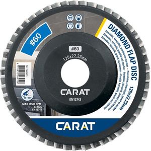 Carat - Diamant Lamellenschijf - Ø125mm - #60 - Voor Porselein, Keramiek, Graniet, Marmer, Natuursteen en Glas