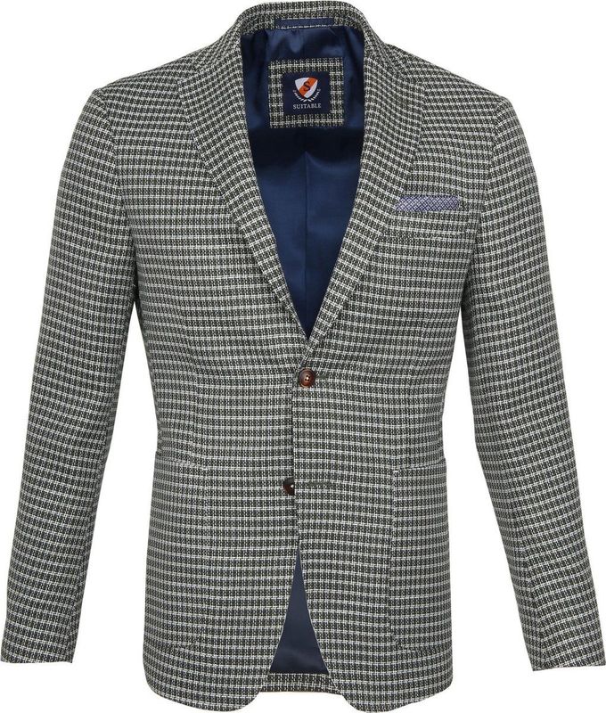 Suitable - Patras - Blazer - Groen - Polyester/Viscose