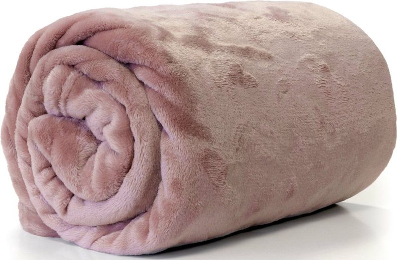 Unique Living - Enzo - Fleece Plaid - Oudroze - 130x180cm