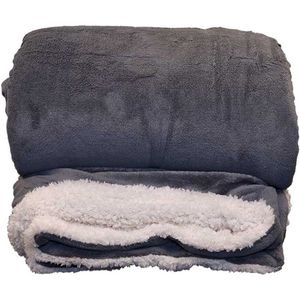 Unique Living - Plaid Lars XL - 220x240 cm - Antraciet