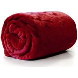 Unique Living fleece plaid 'Enzo' Rood