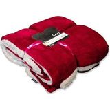 Unique Living Lars - Plaid - Fleece - 150x200 cm - Rood