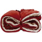 Unique Living Lars - Plaid - Fleece - 150x200 cm - Rood