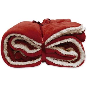 Unique Living Lars - Plaid - Fleece - 150x200 cm - Rood