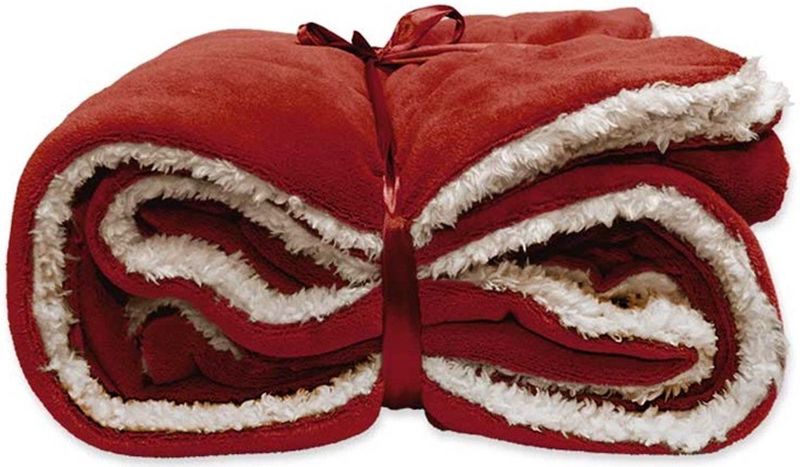 Unique Living Lars - Plaid - Fleece - 150x200 cm - Rood