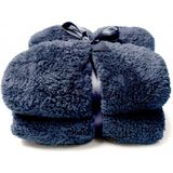 Plaid Teddy - Unique Living -150x200cm - Dark Blue