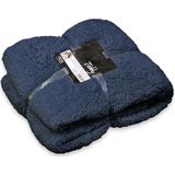 Plaid Teddy - Unique Living -150x200cm - Dark Blue