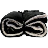 Unique Living Lars - Fleece Plaid - 150x200 cm - Zwart