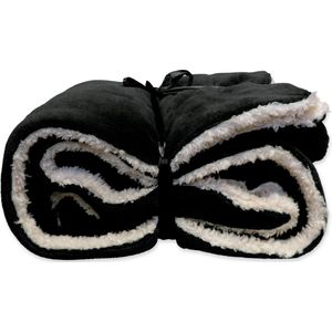 Unique Living Lars - Fleece Plaid - 150x200 cm - Zwart