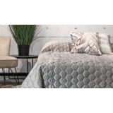 Unique Living Peggy - Bedsprei - Tweepersoons - 220x220 cm - Light grey