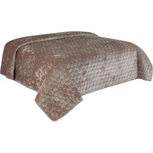 Unique Living Peggy - Bedsprei - Tweepersoons - 220x220 cm - Taupe