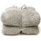 Plaid - Teddy - Grijs - Polyester