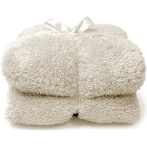 Plaid Teddy Dove White Polyester