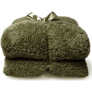 Unique Living Teddy Plaid Winter Green